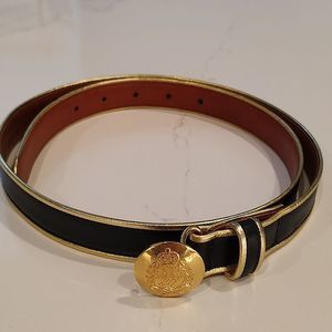 Polo Ralph Lauren 2-Tone Leather Belt Navy Gold